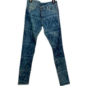 Denim and Supply Ralph Lauren Women’s Aztec Tribal Skinny Jeans 30x32 Vintage